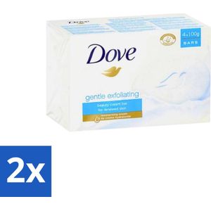 Dove - Zeep - Gentle Exfoliating - Verfrissend - 4 x 100 g - Voordeelverpakking - 2 stuks