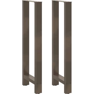 vidaXL - Salontafelpoten - 2 - st - 40x(110-111) - cm - staal - naturel