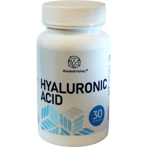 Zuiver Hyaluronzuur - Geavanceerde huidhydratatie, vochtelasticiteit en ondersteuning van gewrichtsflexibiliteit, smerende formule, gezondheidsverzorging van gewrichten - 30 Capsules - Windmill Hohey