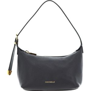 COCCINELLE Leren Schoudertas Coccinelle Gleen Mini Bag Grained Leather Ardesia Donkergrijs