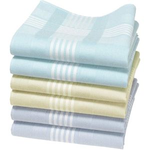 Ibenzoa® Biologisch Katoenen Zakdoeken Set voor Zomer - 6 Stuks - 43x43 cm - GOTS-gecertificeerd