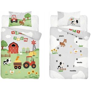 Kinderbeddengoed Boerderij 90x120 cm Katoen - Zacht & Veilig