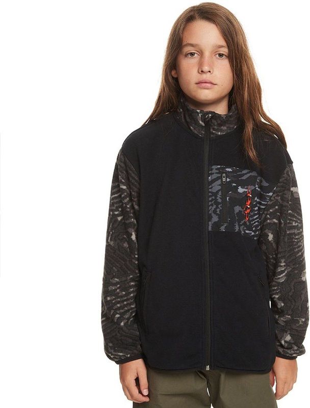 Quiksilver Radical Times Fleece Met Volledige Rits Zwart 16 Years Jongens