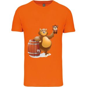 kinder t-shirt beer! met beertje bio katoen 4-6 jaar