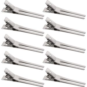 EGoods - 50 Pakken Kappers Dubbele Prong Pin Curl Setting Sectie Haarspelden - Zilver - Hair Extensions