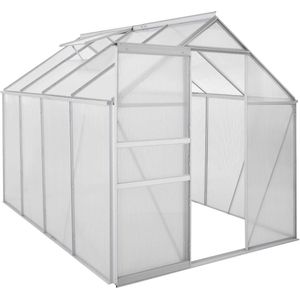 Aluminium broeikas voor de tuin 250 x 190 cm - Ideaal voor tomaten, planten en bloemen