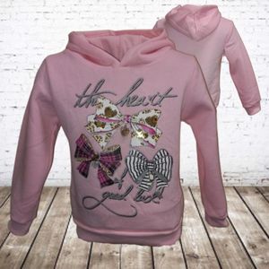 Papillon Meisjes trui heart roze -Papillon-110/116-Hoodie meisjes