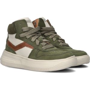 Ton & Ton Olle Sneakers - Leren Sneaker - Jongens - Groen - Maat 28