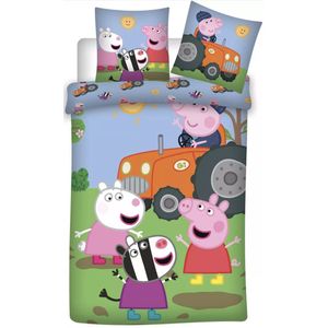 Peppa Pig Dekbedovertrek Tractor 140 X 200 Cm - 70 X 80 Cm