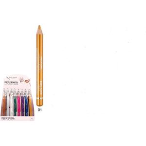 Easy Paris Cosmetics - Jumbo Oogschaduw en Oogpotlood met puntenslijper - Geel Goud - Nummer 01 - 1 stuks