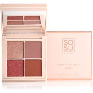 SOSU Cosmetics - Eyeshadow Quad - Oogschaduw Palette - Berry - 4.8 g
