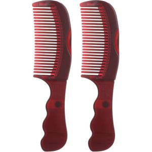 2 Pieces Hair Comb - Hollow Teeth - Head Comb Cleaning - Smoke Comb with Button - Toothruff Comb - Scalp Detox Comb for Women and Men - Reduces Itching for All Hair Types