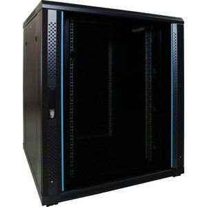 DSIT 18U serverkast met glazen deur 800x800x1000mm (BxDxH) - serverbehuizing - serverrack - 19 inch