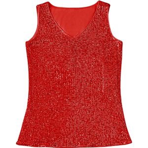 Livano Topje Dames - Kleding - Shirt - Blouse - Kort - Volwassen - Rood - Maat XXL