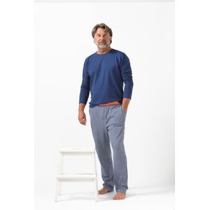 Little Label - pyjama heren - blauwe ruit - S/46 - Zachte BIO Katoen