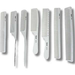 Guardian Beauty Kamset - Carbon Kam - 7 stuks - Haarstylingtools - Wit