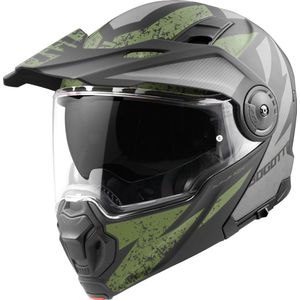 Bogotto - FG-102 - Adventure Helm - Zwart Grijs Groen - Fiberglas