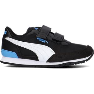 Puma ST Runner V3 kinder sneakers zwart/blauw - Maat 35 - Uitneembare zool