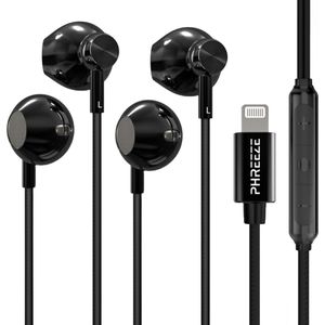 Bedrade Oordopjes geschikt voor iPhone oortjes - Bedraad - 2 Stuks - Werkt Direct - Geschikt voor Apple Lightning ( 14, 13, 12, 11, X, Pro Max Xs ) Oordoppen met Draad