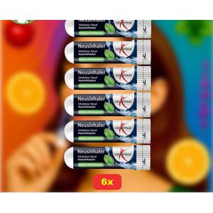 Lucovitaal Neusinhaler - Frisse Pepermunt - 6x voordeelverpakking
