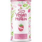 Alpha Foods Vegan Proteine poeder - Eiwitpoeder goed als maaltijdshake of ontbijtshake, Plantaardige Proteine Shake van zonnebloempitten, lijnzaad, amaranth, pompoenzaad, erwten en gekiemde rijst, 600 gram voor 40 shakes, met Framboos Yoghurt smaak