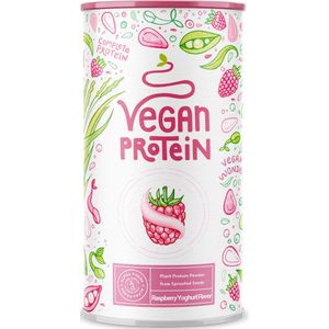 Alpha Foods Vegan Proteine poeder - Eiwitpoeder als maaltijd of ontbijtshake, Plantaardige Proteine Shake, 600 gram voor 40 shakes, met Framboos Yoghurt smaak