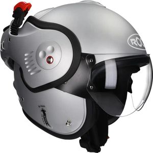 Roof Boxer V8 Alpha Silverwhite - Systeemhelm - Maat M - Boxer helm - Motorhelm - ECE 22-06 gekeurd