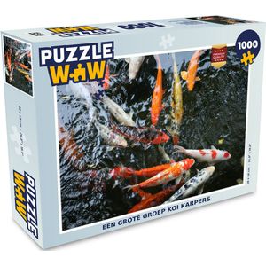 Puzzel Een grote groep koi karpers - Legpuzzel - Puzzel 1000 stukjes volwassenen