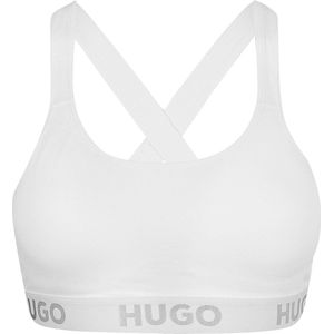 Hugo Boss dames HUGO sporty logo padded bralette wit - L