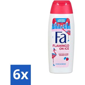 6 x Fa - Douchegel - Winter Flamingo On Ice - Verfrissend & Koel - Hydraterend - 250 ml - Douchegel - Fa - Winter Flamingo - Verfrissend - Koel