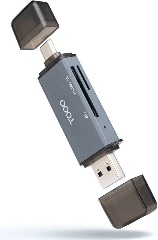 Tooq Technology - TQR-3001G - Geheugenkaartlezer - Grijs - USB 3.0 Type-B