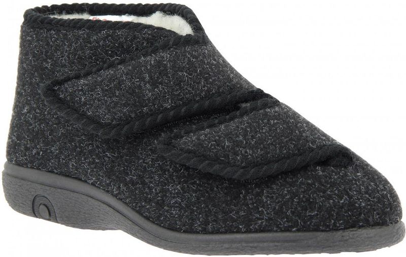Varomed - Huisschoen Toni - Zwart - Schurwollen Voering - Unisex