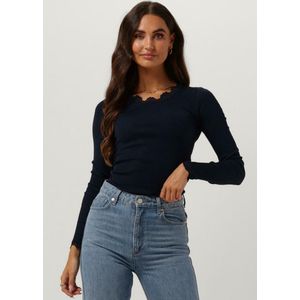 Rosemunde - Shirt - Navy - Lange Mouw - Aansluitende Pasvorm