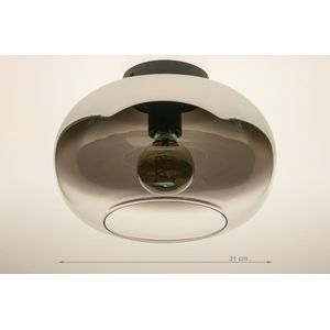 Lumidora Plafondlamp 31186 - Plafonniere - BELLINI - E27 - Zwart - Grijs - Metaal - ⌀ 31 cm