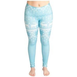 ZUMPREMA Foute Kerst Legging - Licht Blauw