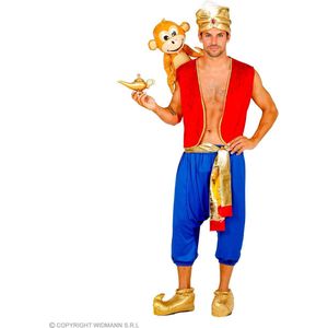 Widmann - Aladdin Kostuum - Aladdin Prins Van Agrabah - Man - Blauw, Rood, Goud - Small - Carnavalskleding - Verkleedkleding