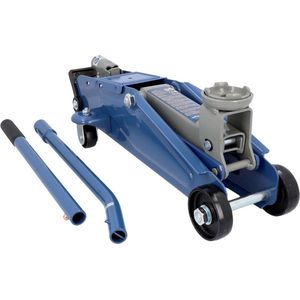 Hydraulische garagekrik 2 ton traploos regelbare verlaging van kwaliteitsstaal blauw - in Schaarkrik