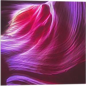 Vlag - Rood en Roze Neon Kleuren - 50x50 cm Foto op Polyester Vlag