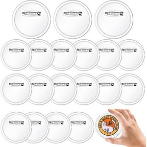 30 stuks Acryl Knop Clear Badges 60mm - Badge Maken Kit - Kinderen Clear Button Badges Set - DIY Craft Supplies - Kerst Festival Gift .