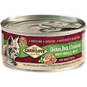 Carnilove Blikvoeding Chicken, Duck Pheasant 6x100 gram