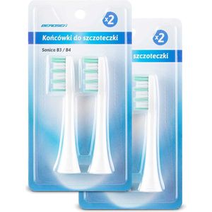 Berdsen - Sonic Tandenborstelkoppen - 4 Stuks - Geschikt Voor Berdsen B3/B4