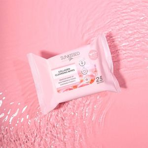 Sunkissed | Skin Collagen Cleansing Wipes - 25stuks - Vegan