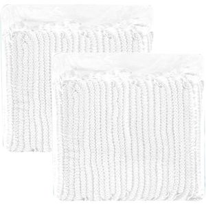 Allecto plus - Wegwerpkap 100 stuks voor Salon en Fabriek, Stofdicht, Wit