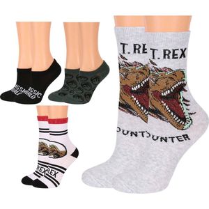 Jurassic World - Set jongenssokken, lange sokken, voetsokken 4 paar, OEKO-TEX / 27-30