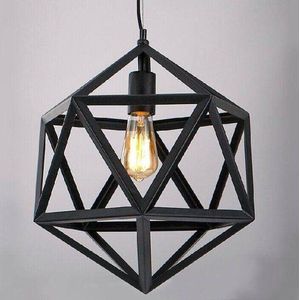 Industrieel Polyhedron - Hanglamp - Metaal - Ø 40 cm - Zwart