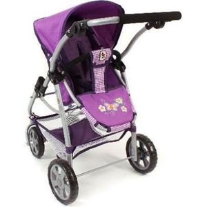 Bayer Chic 2000 - All in 1 combi poppenwagen Emotion - Purple Checkered