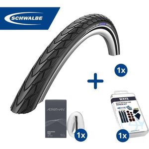 Fietsband - Schwalbe - Buiten- & binnenband - Marathon Racer R-Guard & SV16E - 28 inch - 60 mm - Met plaksetje