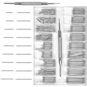 Selbro ® 360 Stuks Horlogeveerstaafgereedschap Set met Opbergdoos voor Horlogebandpennen, 8-25 mm