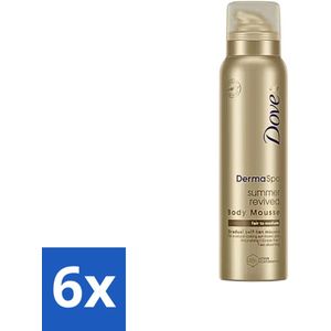 Dove DermaSpa - Zelfbruiner - Tanning Mousse - Medium-Dark - 150 ml - Voordeelverpakking - 6 stuks
