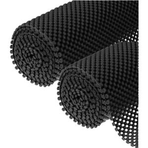 BLACK+DECKER - Antislipmat - Zwart - 2 Stuks - 45 x 125 cm - Antislip Onderkleed op Rol